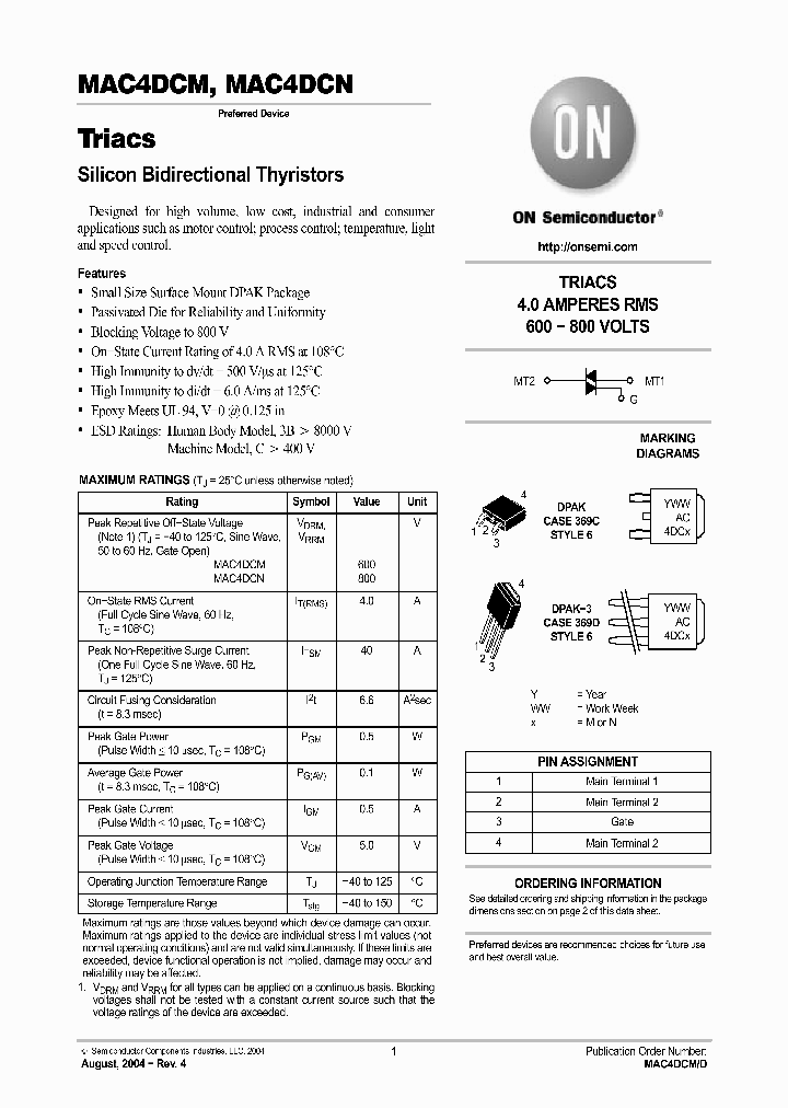 MAC4DCM_741542.PDF Datasheet
