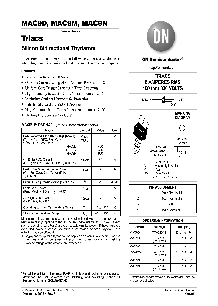 MAC905_741574.PDF Datasheet