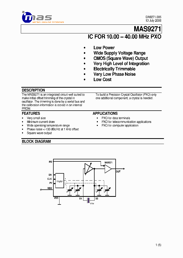 MAS9271_734391.PDF Datasheet