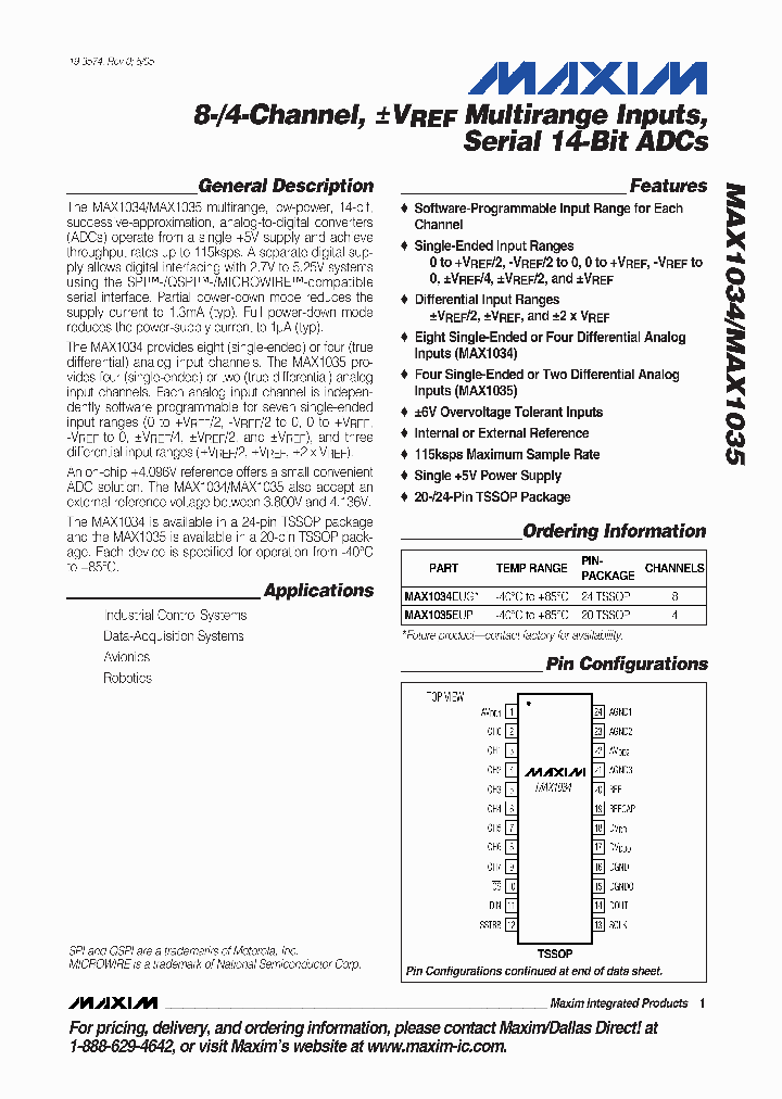 MAX1034EUG_640824.PDF Datasheet