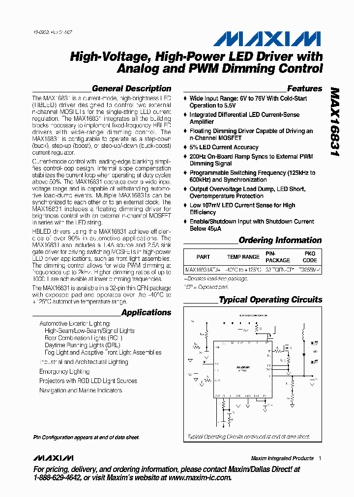 MAX16831_931294.PDF Datasheet