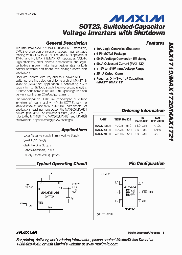 MAX1721EUT_814123.PDF Datasheet