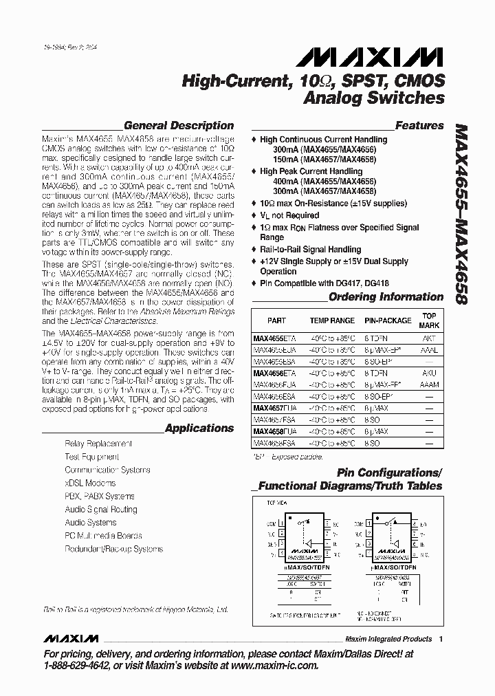 MAX4655EUA_691779.PDF Datasheet
