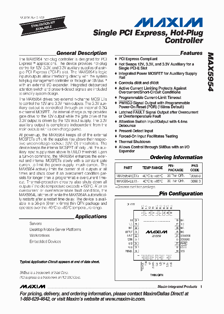 MAX5954_612969.PDF Datasheet