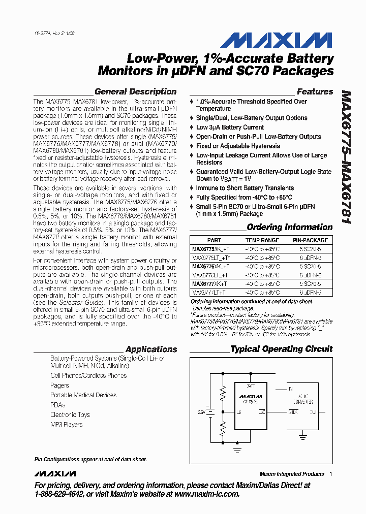 MAX6775_663610.PDF Datasheet