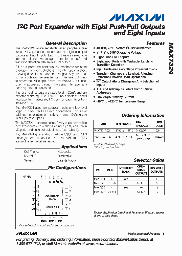 MAX7324ATG_671464.PDF Datasheet