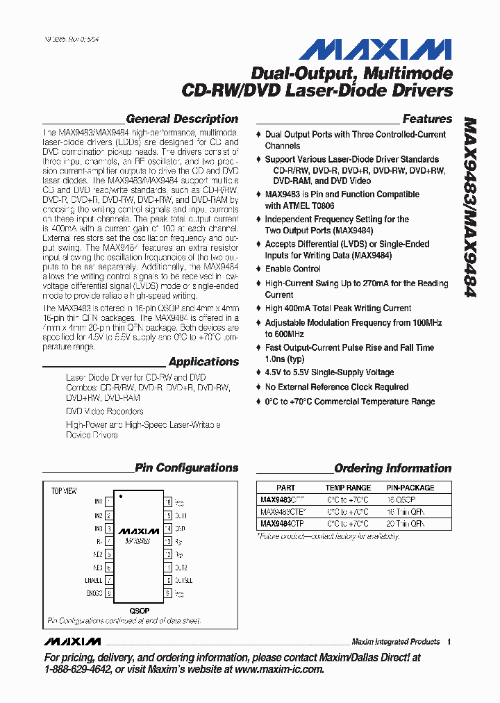 MAX9483_831980.PDF Datasheet