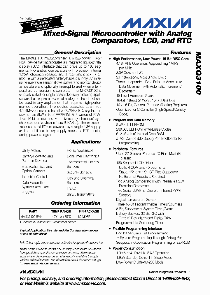 MAXQ3100_938867.PDF Datasheet