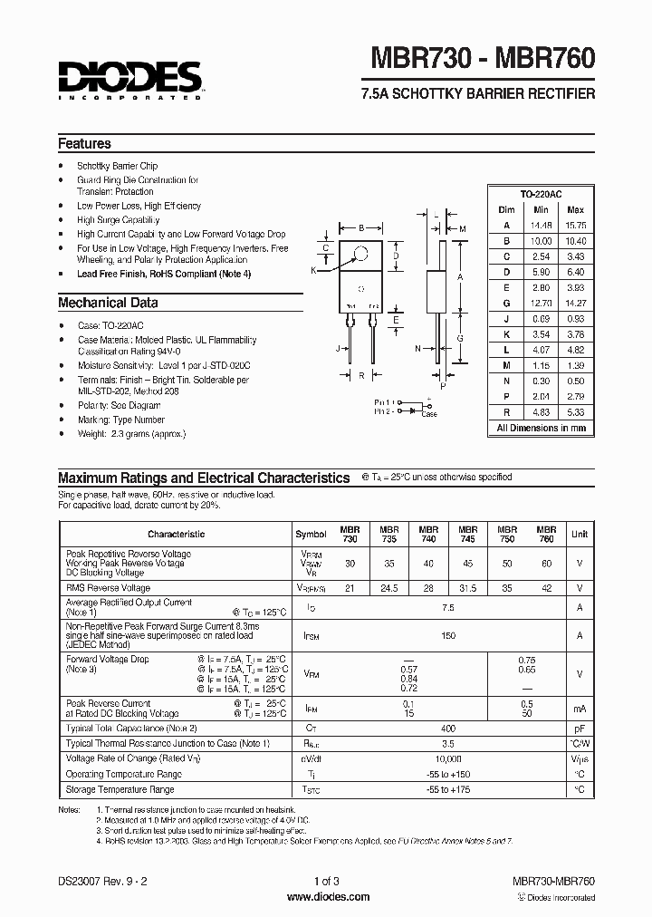 MBR7301_732071.PDF Datasheet