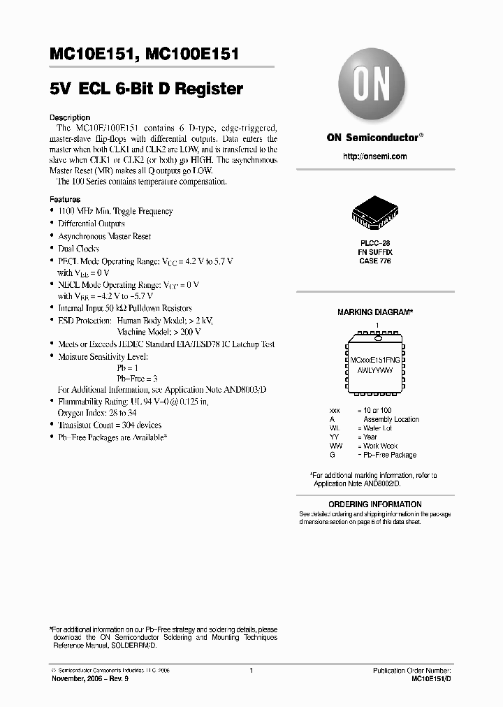 MC100E151FN_648323.PDF Datasheet