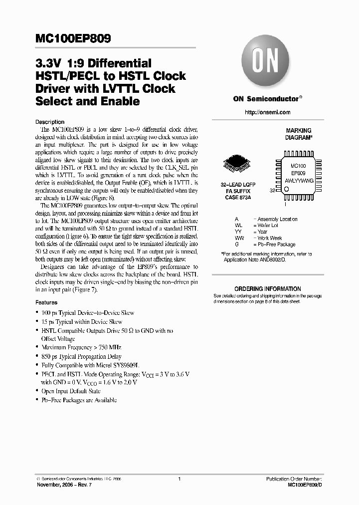 MC100EP809FAG_751121.PDF Datasheet