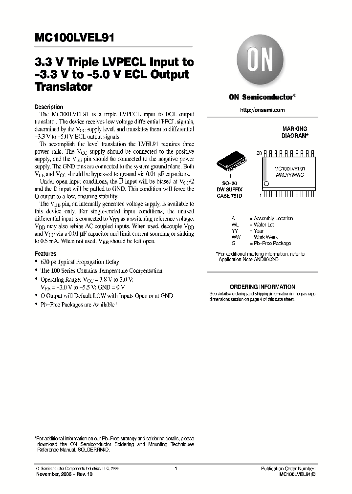MC100LVEL91DW_753399.PDF Datasheet
