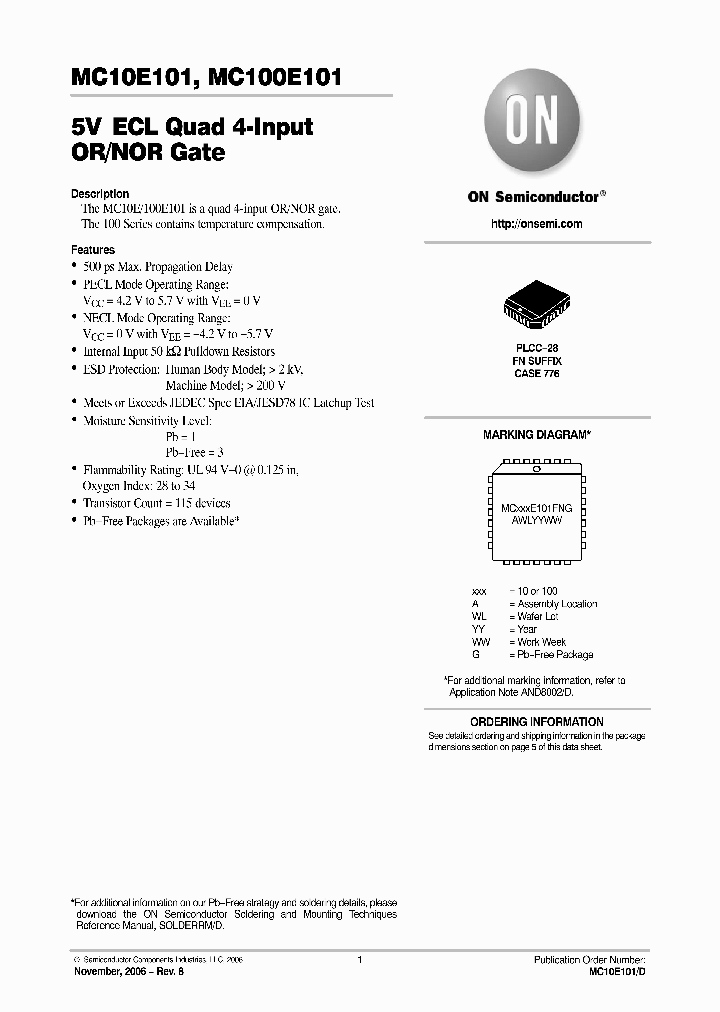 MC100E101FNG_648361.PDF Datasheet