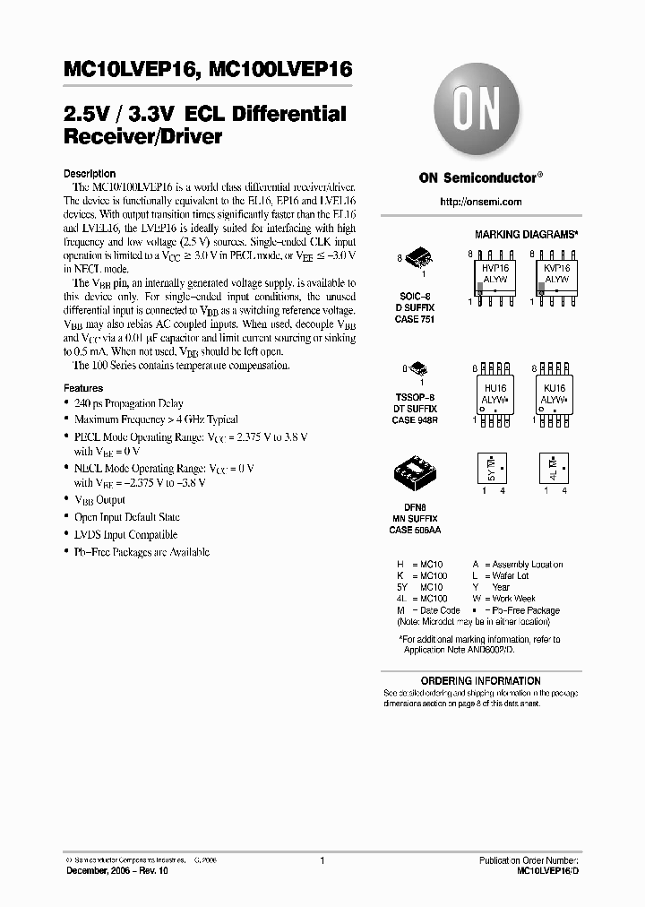 MC10LVEP1606_744312.PDF Datasheet