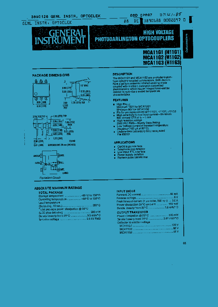 MCA11G1_663864.PDF Datasheet