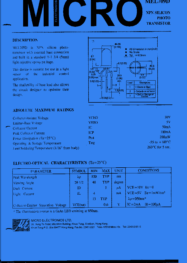 MEL709D_839352.PDF Datasheet