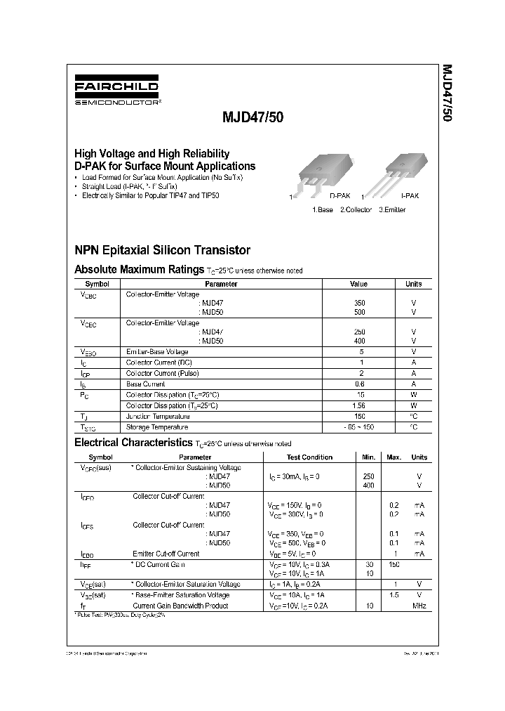 MJD47_926114.PDF Datasheet