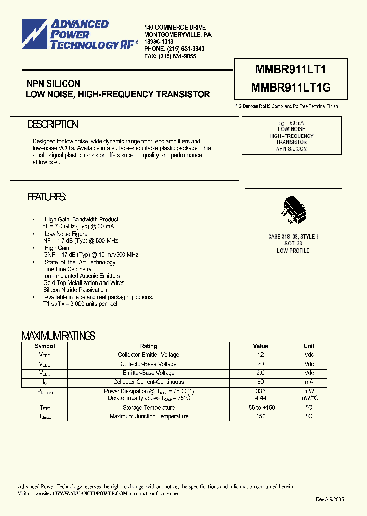 MMBR911LT1_1013860.PDF Datasheet