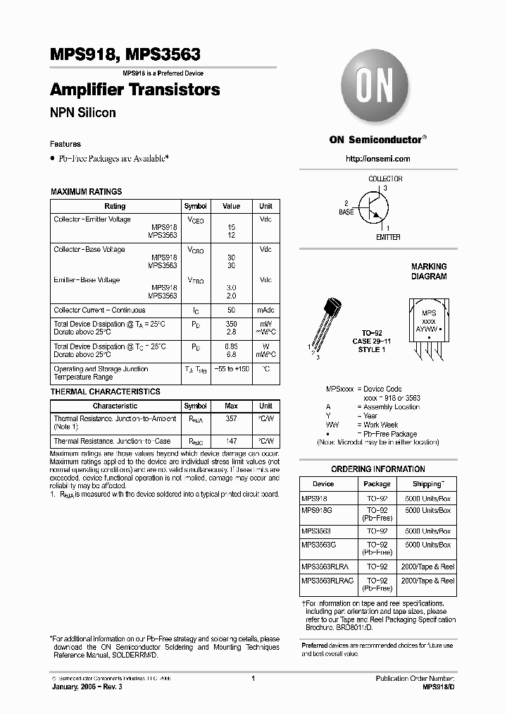 MPS918G_1013354.PDF Datasheet