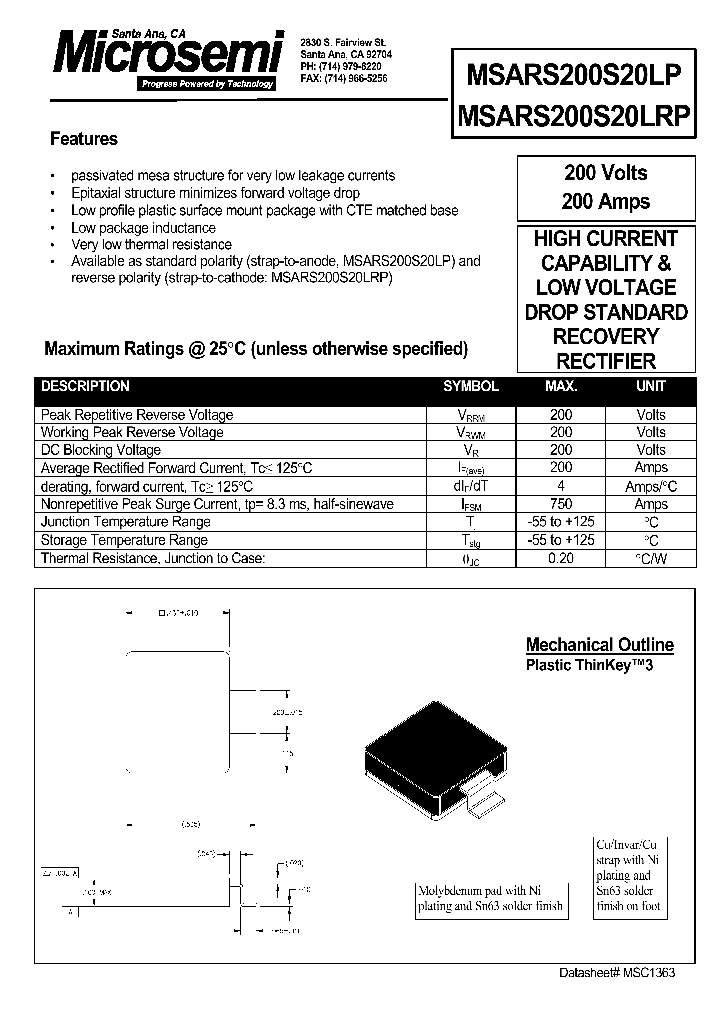 MSARS200S20LP_960600.PDF Datasheet