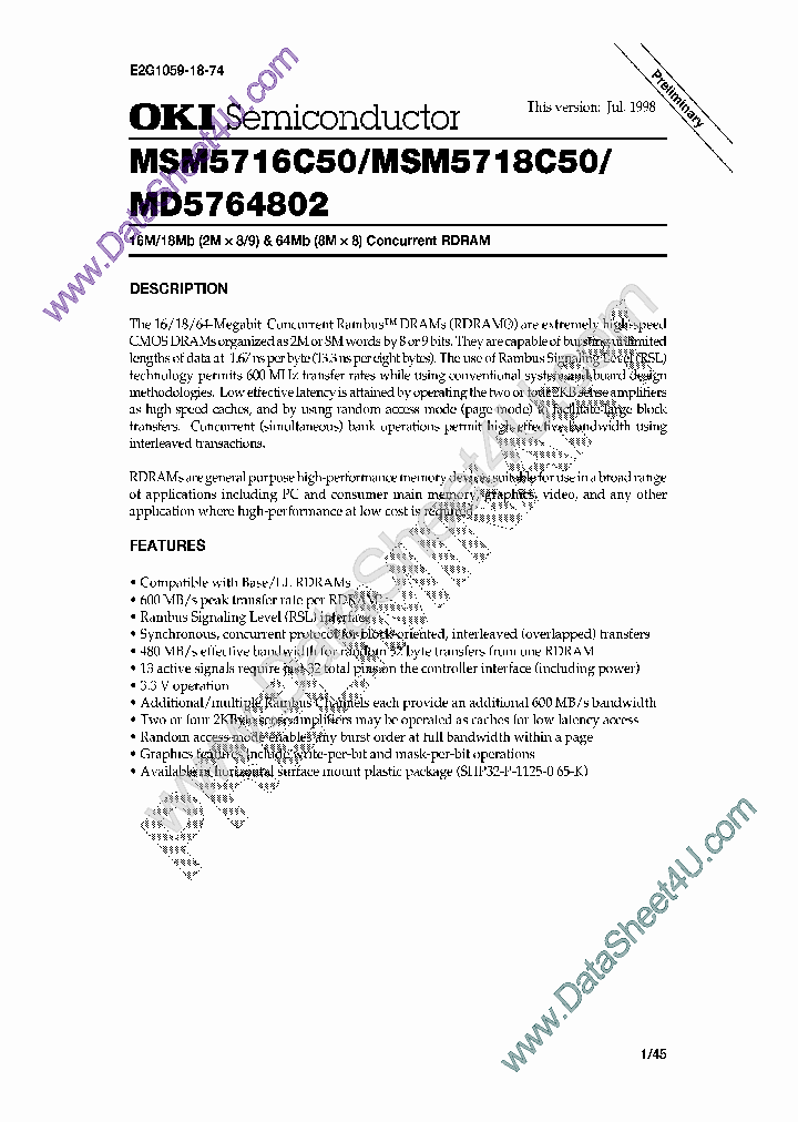 MSM5764802_838508.PDF Datasheet