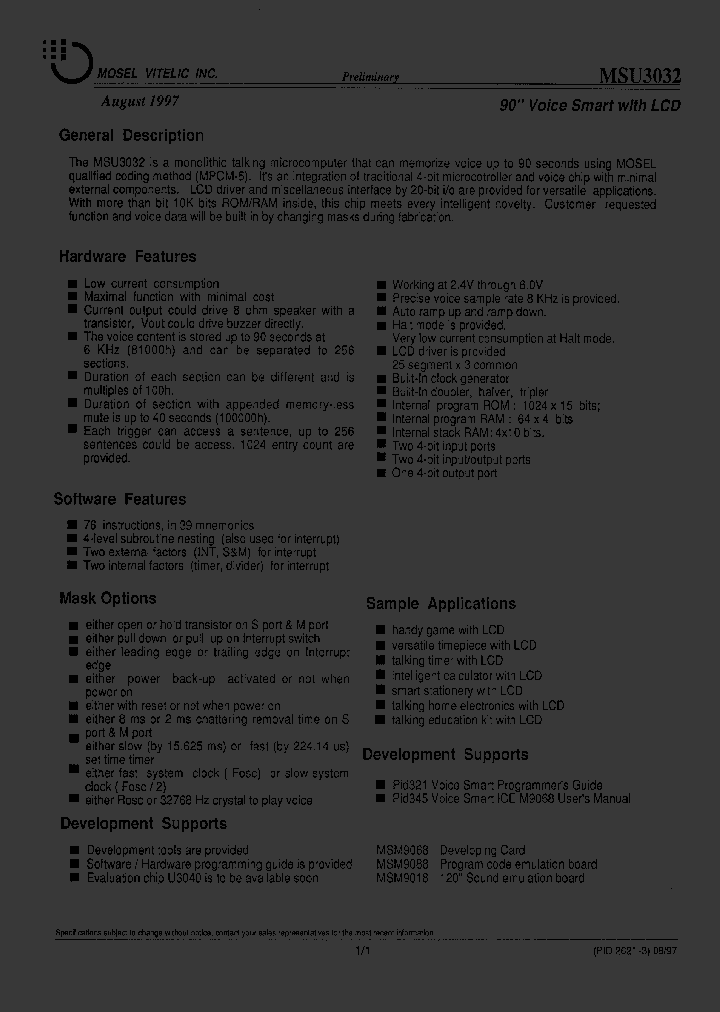 MSU3032_904049.PDF Datasheet