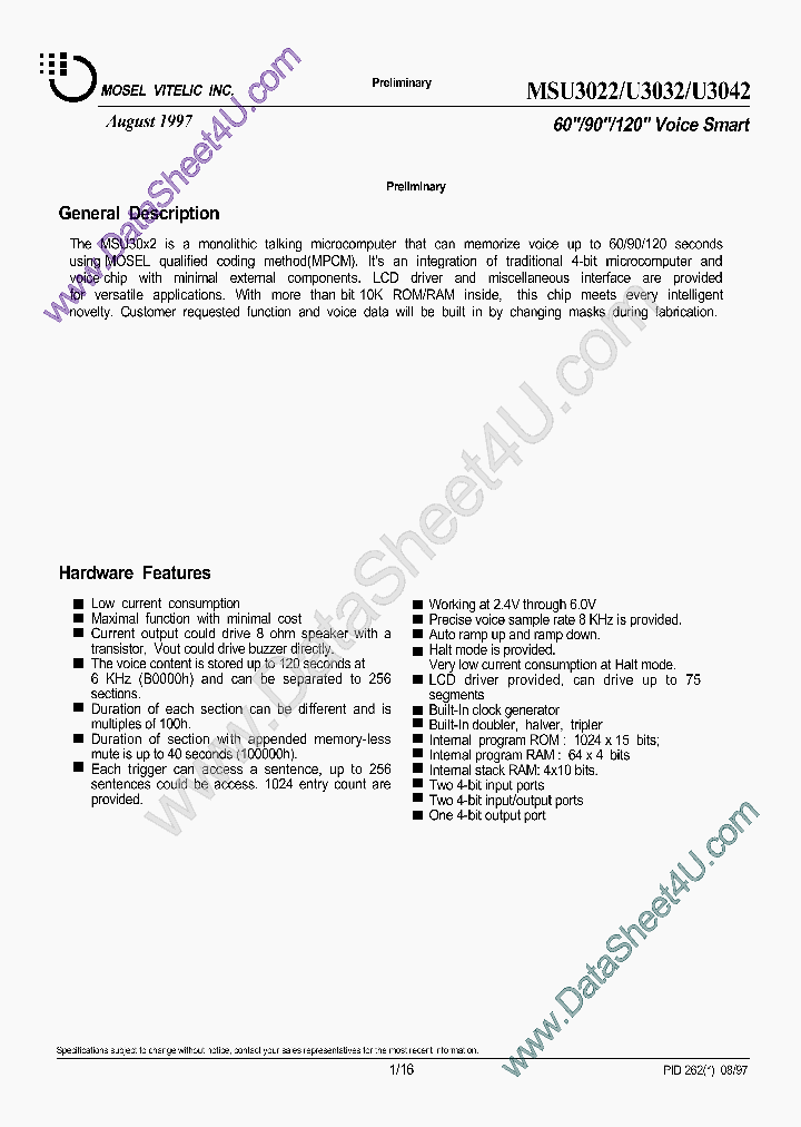 MSU3032_926471.PDF Datasheet