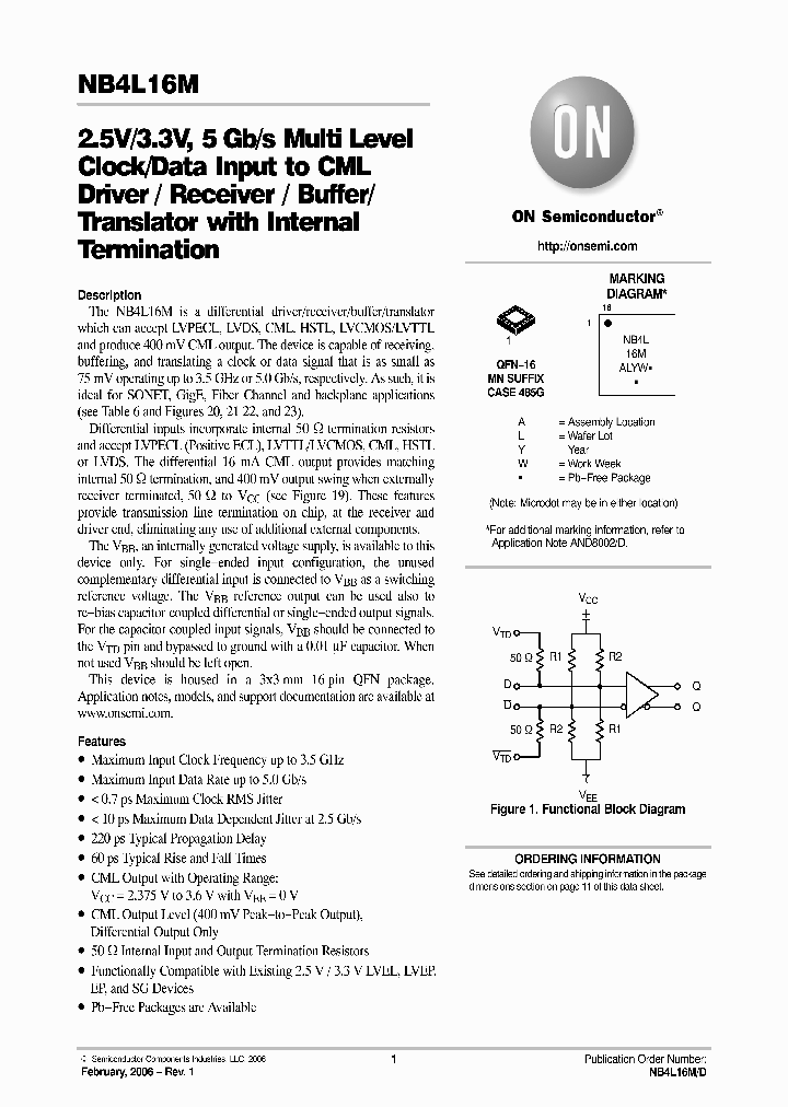 NB4L16M_705733.PDF Datasheet