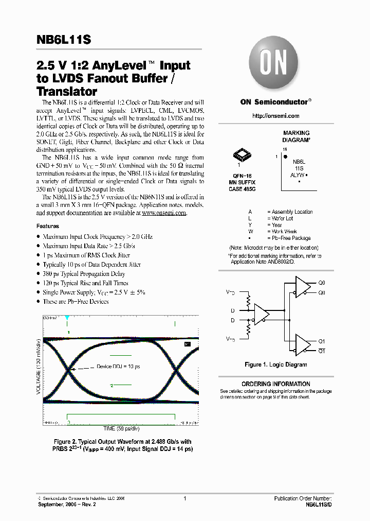 NB6L11SMNG_705807.PDF Datasheet