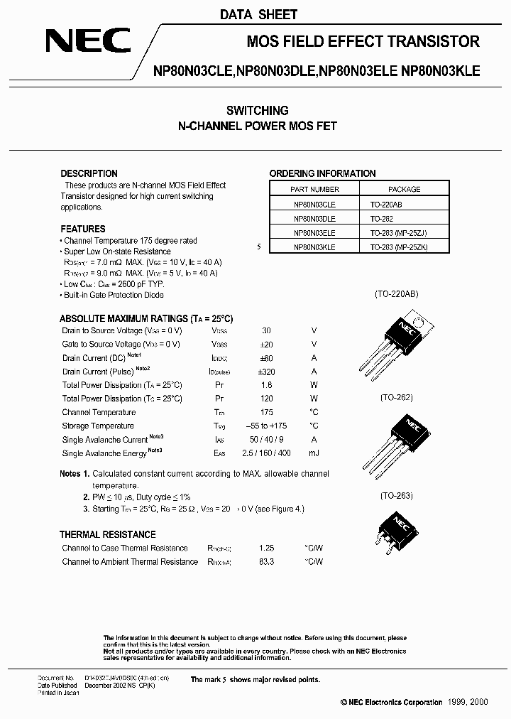 NP80N03ELE_821892.PDF Datasheet