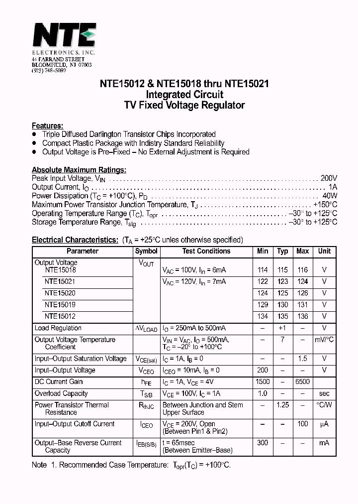 NTE15021_805263.PDF Datasheet