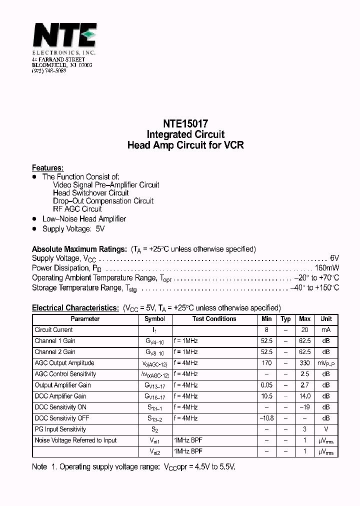NTE15017_805332.PDF Datasheet