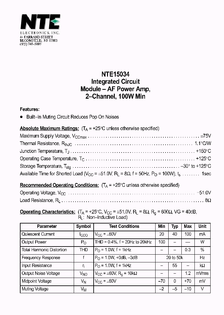 NTE15034_802205.PDF Datasheet