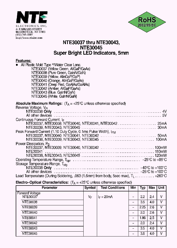 NTE30042_710388.PDF Datasheet
