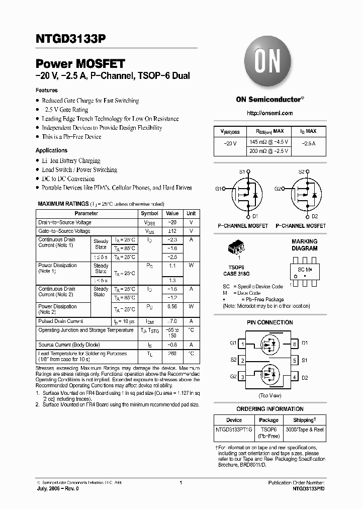 NTGD3133PT1G_708226.PDF Datasheet