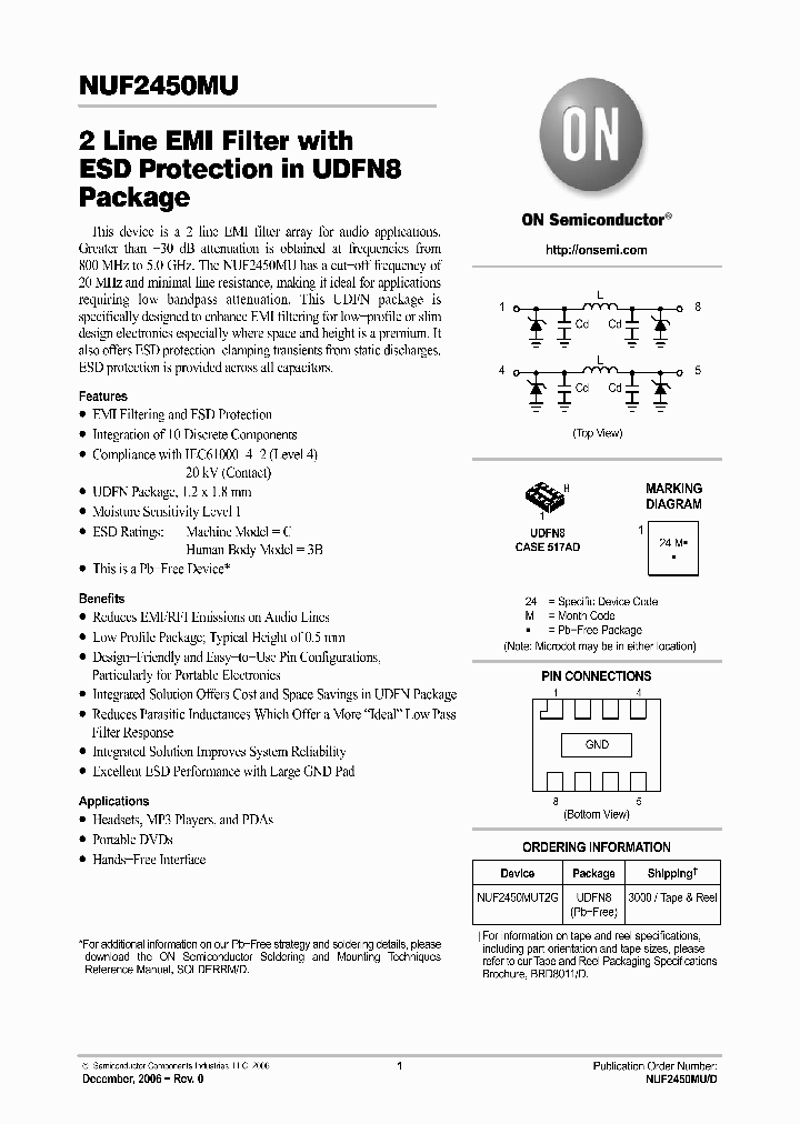 NUF2450MUT2G_708485.PDF Datasheet