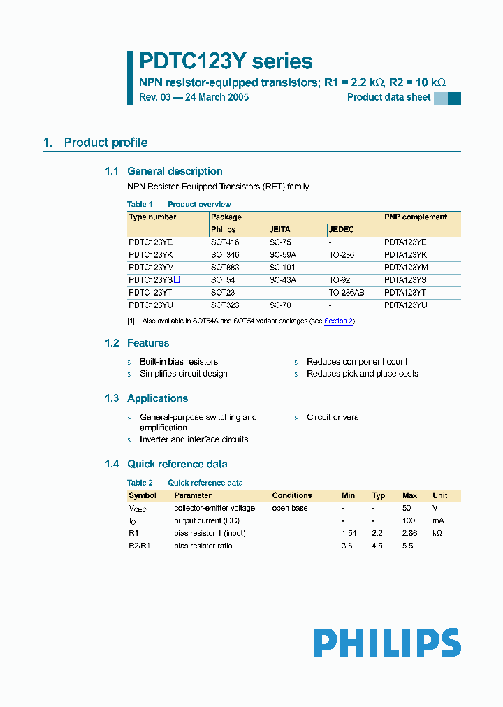 PDTC123Y_711566.PDF Datasheet
