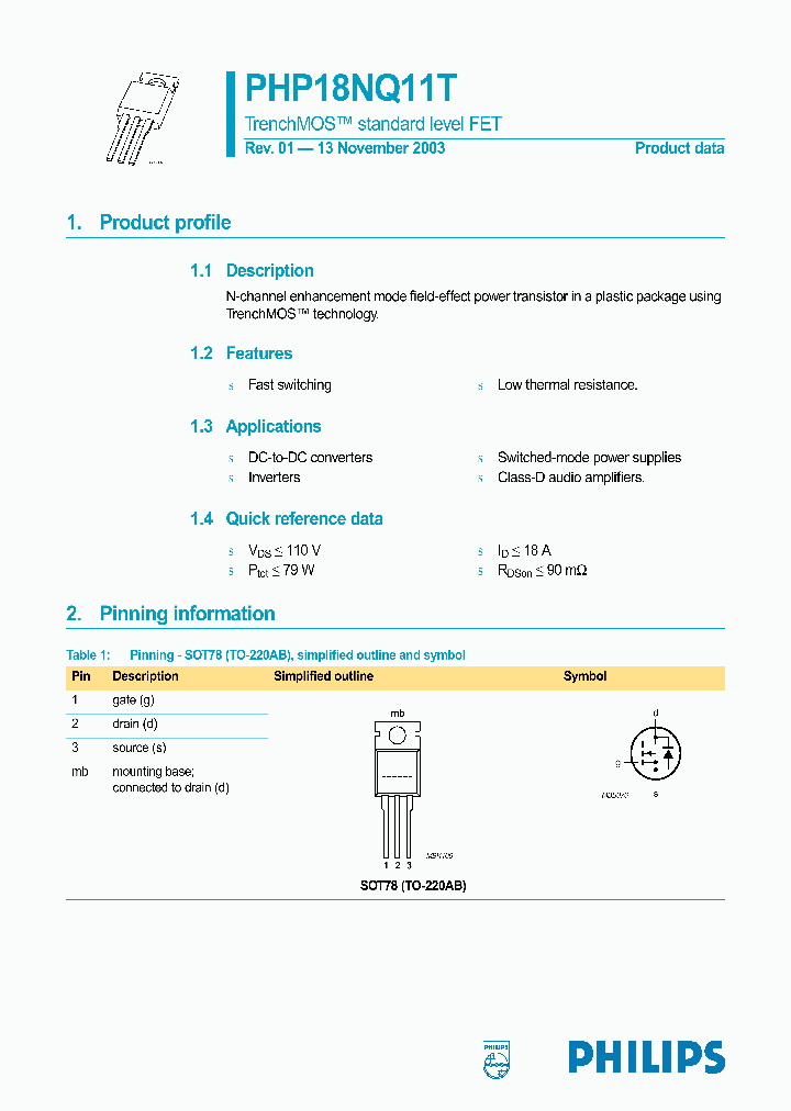 PHP18NQ11T_655853.PDF Datasheet