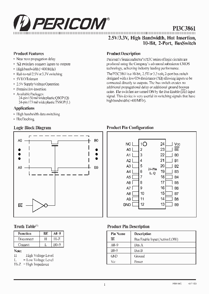 PI3C3861_758584.PDF Datasheet