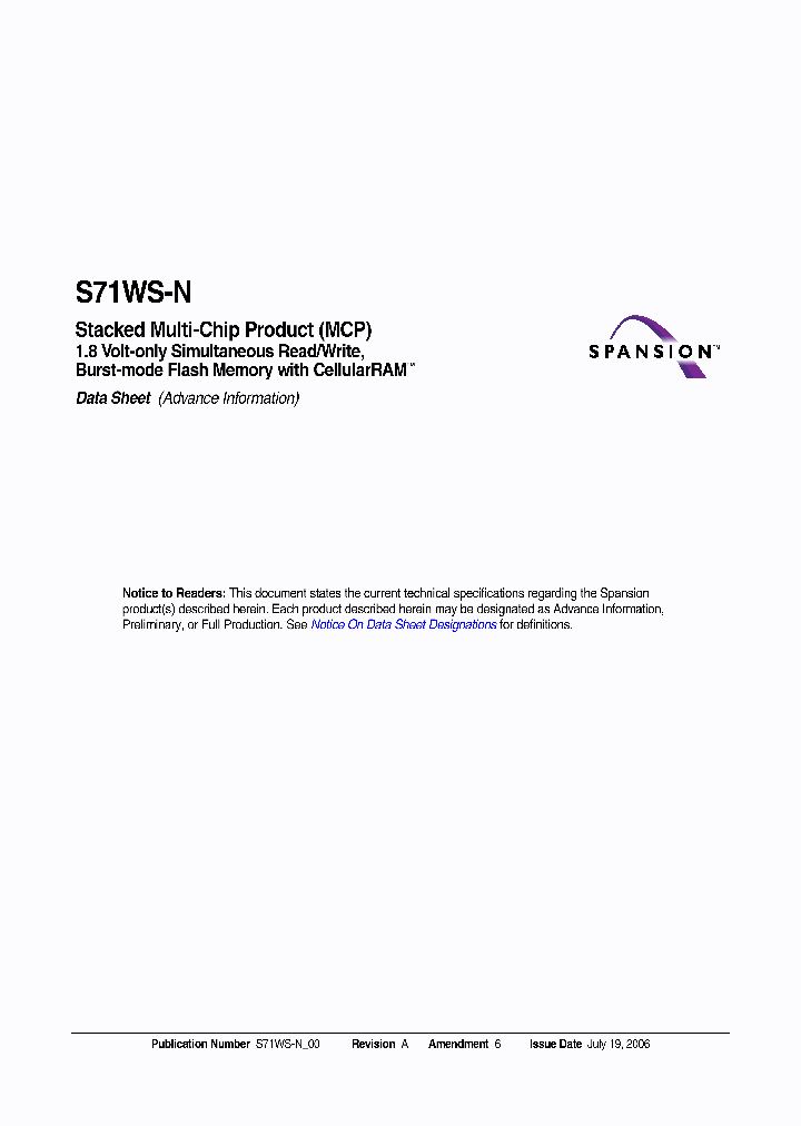 S71WS512ND0BAWAN3_667842.PDF Datasheet