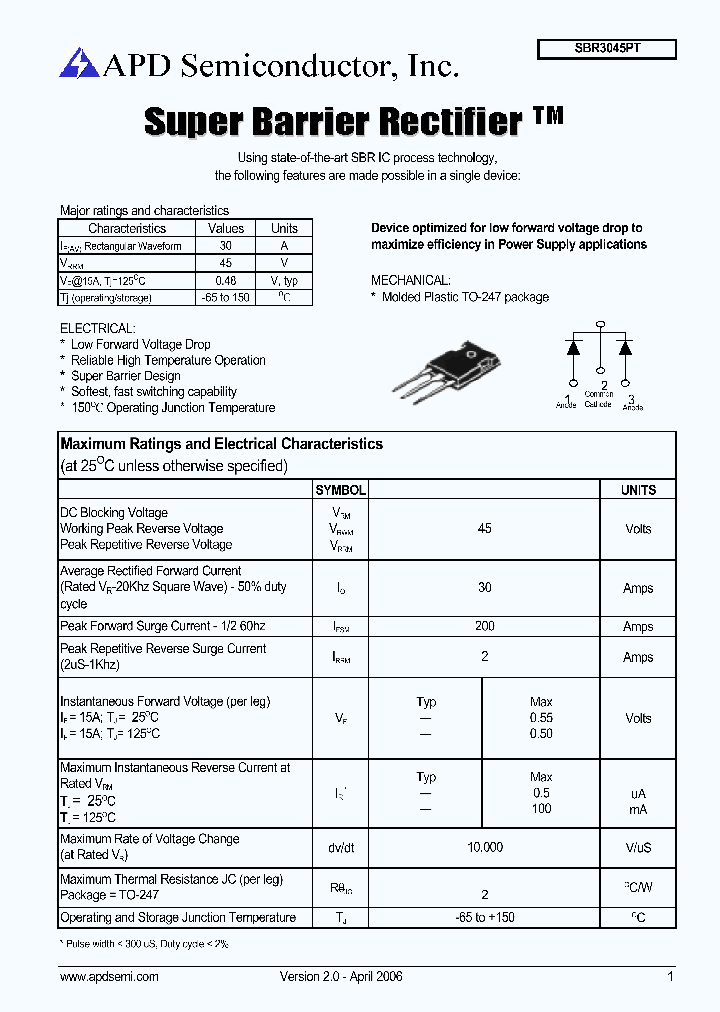 SBR3045PT_1019542.PDF Datasheet