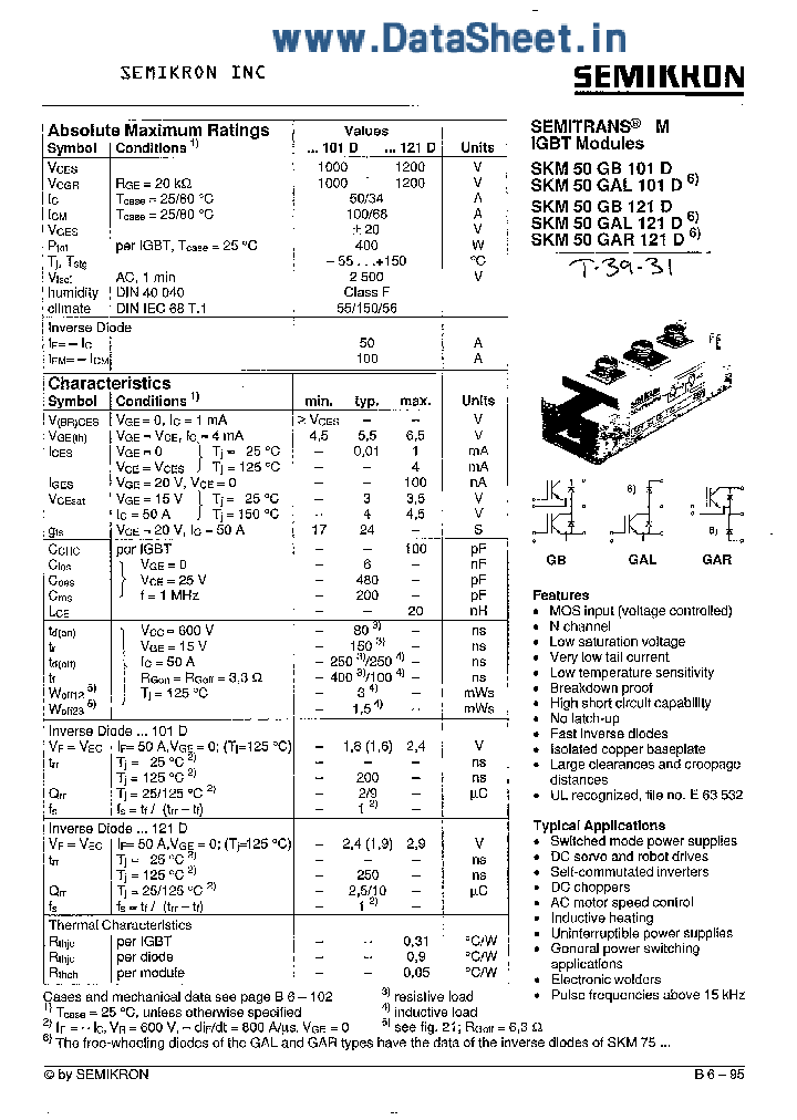 SKM50GAL101D_920185.PDF Datasheet