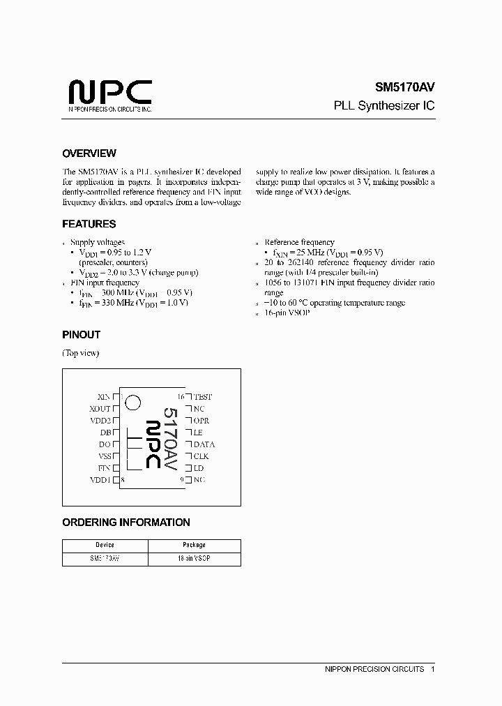 SM5170_1015579.PDF Datasheet