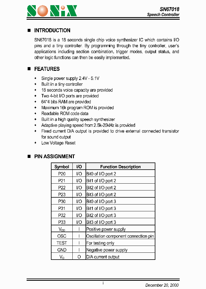 SN67018_811034.PDF Datasheet