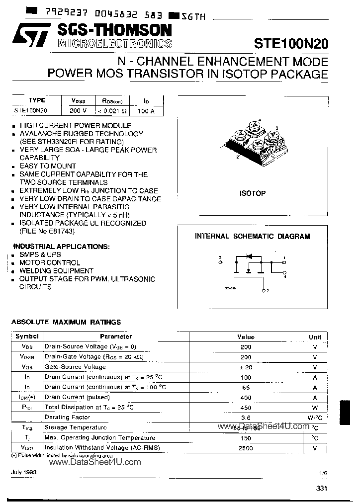STE100N20_1008846.PDF Datasheet