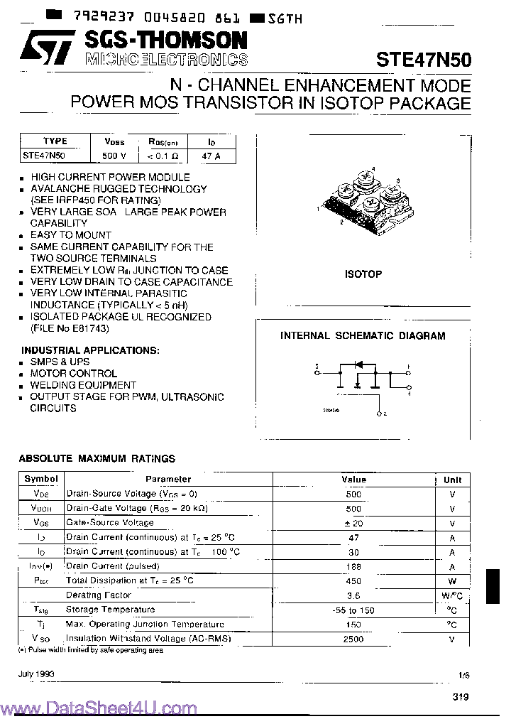 STE47N50_881247.PDF Datasheet