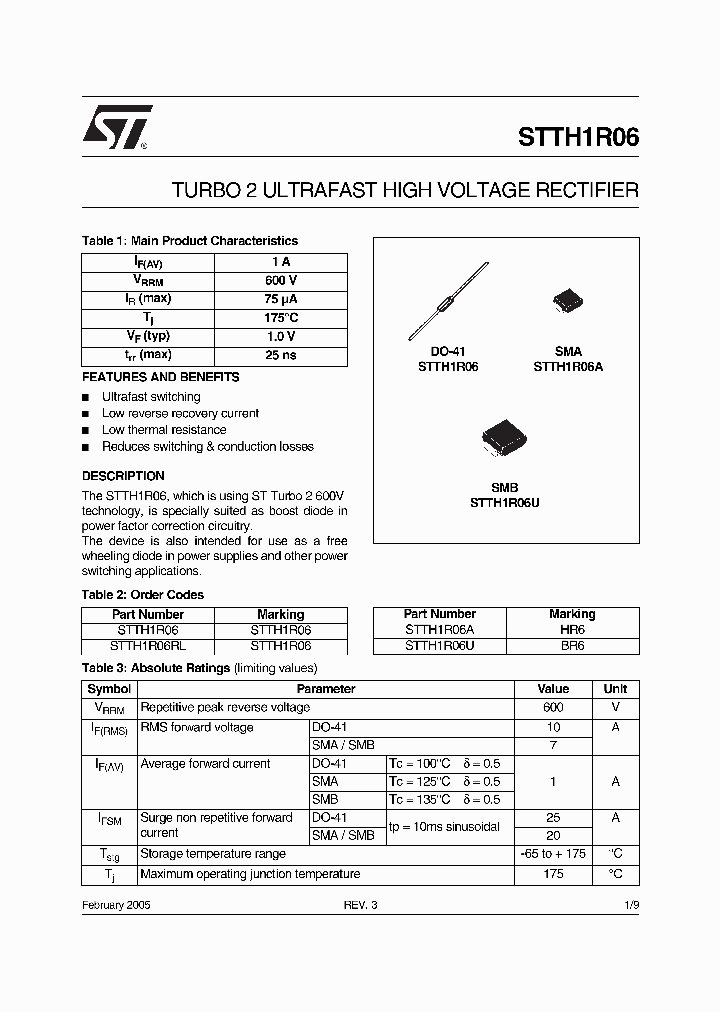 STTH1R06_1018384.PDF Datasheet
