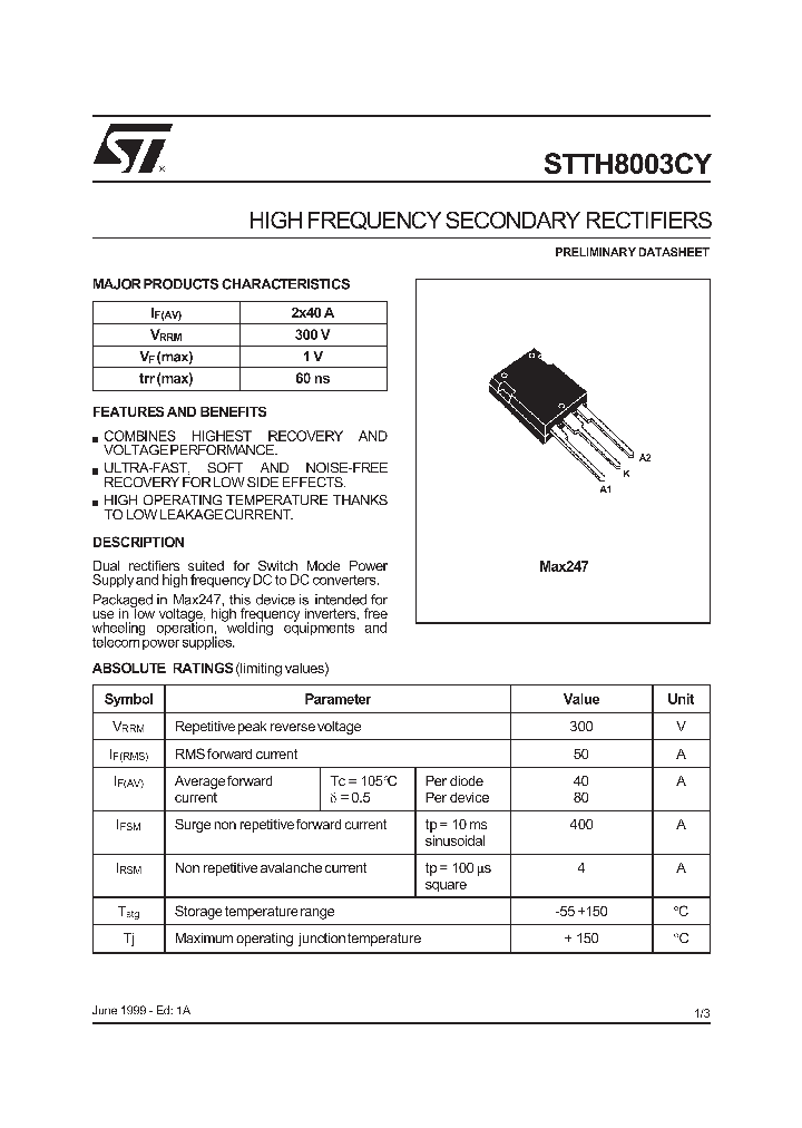 STTH8003CY_958209.PDF Datasheet