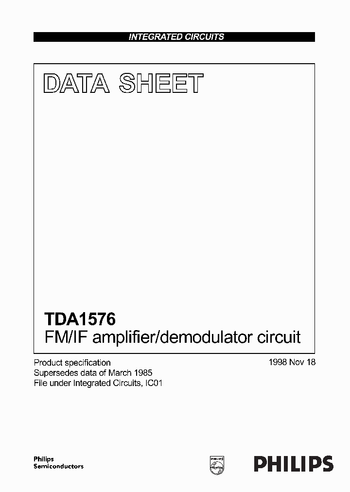 TDA1576_843610.PDF Datasheet