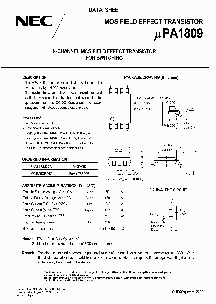UPA1809_921744.PDF Datasheet